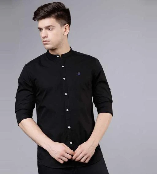 Checkout this latest Shirts
Product Name: *Classy Modern Men Shirts*
Fabric: Cotton Blend
Sleeve Length: Long Sleeves
Pattern: Solid
Net Quantity (N): 1
Sizes:
M (Chest Size: 38 in, Length Size: 28 in) 
L (Chest Size: 40 in, Length Size: 29 in) 
XL (Chest Size: 42 in, Length Size: 30 in) 
XXL (Chest Size: 44 in, Length Size: 31 in) 
Care Instructions : Hand Wash Only Fit Type: Regular Fit Sleeve type: Full sleeve, Collar type: Chinese/Mandarin Collar. Pairing: You can wear this shirt as casual wear, formal wear, party wear. Ideal for daily use. Material and quality: 100% Premium soft and smooth skin friendly cotton material and well stitched with 100% cotton threads for long lasting use. Design and style: Extra ordinary Regular fit solid/plain design with trending chinese/mandarin collar pattern gives you very stylish look which makes you noticeable when you wear it. Happy Shopping: As we use premium cotton material, please follow wash-care instructions for long lasting use. Also, once go through product size chart for exact size match according to your body and prevent after purchase size issues.
Country of Origin: India
Easy Returns Available In Case Of Any Issue


SKU: STSH-RE4-998-BLACK
Supplier Name: BABA CREATION

Code: 704-19401552-5811

Catalog Name: Classy Modern Men Shirts
CatalogID_3994477
M06-C14-SC1206