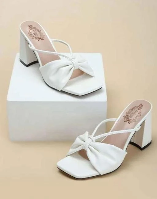 White peep toe block heels hot sale