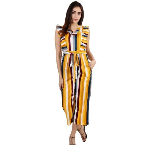 Checkout this latest Jumpsuits
Product Name: *Pratyusha Women's New Trendy Stylish Design Jumpsuit*
Fabric: Crepe
Sleeve Length: Sleeveless
Pattern: Striped
Multipack: 1
Sizes: 
XS (Bust Size: 16 in, Length Size: 49 in, Waist Size: 15 in, Hip Size: 17 in) 
S, M, L, XL, XXL
Country of Origin: India
Easy Returns Available In Case Of Any Issue


Catalog Rating: ★4.2 (6)

Catalog Name: Trendy Retro Women Jumpsuits
CatalogID_4015539
C79-SC1030
Code: 914-19479897-1131