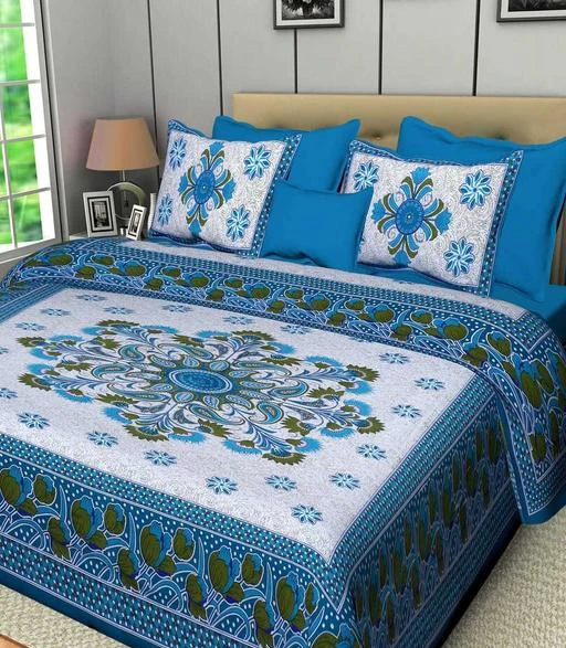 Checkout this latest Bedsheets
Product Name: *Jaipuri 100% Cotton Bedsheets With 2 Pillow Covers*
Fabric: Cotton
Type: Flat Sheets
Print or Pattern Type: Floral
No. Of Pillow Covers: 2
Thread Count: 144
Size: Double King
Multipack: 1
Easy Returns Available In Case Of Any Issue


Catalog Rating: ★4 (83)

Catalog Name: Ravishing Alluring Bedsheets
CatalogID_4021737
C53-SC1101
Code: 304-19502919-9621