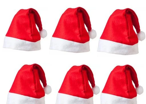  V N Traders Size 2 Piece Unit Red Christmas Hats Santa Claus Caps