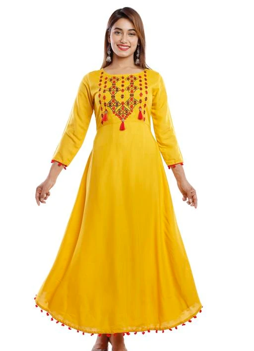Checkout this latest Gowns
Product Name: *Mustered colour emboidered with pumpum laced at bottom and sleeve, flared, long Rayon gown*
Fabric: Rayon
Sizes:
M (Bust Size: 38 in, Length Size: 52 in) 
Country of Origin: India
Easy Returns Available In Case Of Any Issue


Catalog Rating: ★4 (22)

Catalog Name: Classic Latest Women Gowns
CatalogID_4041899
C79-SC1289
Code: 673-19580291-5511