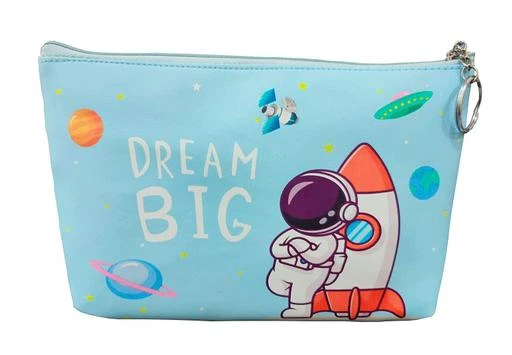 Cartoon Print Pencil Pouch, Kids Canvas Pouch