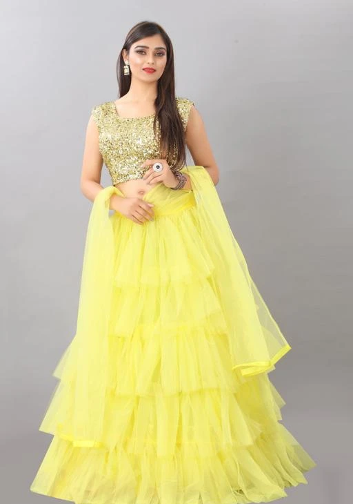 Gorgeous Yellow Colored Designer Lehenga Choli, Shop wedding lehenga choli  online