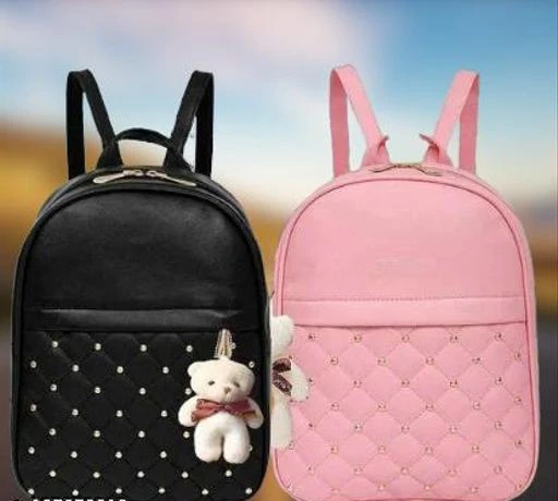 fcity.in Ashish School Collage Bag Fashion Combo Pack Pink Black