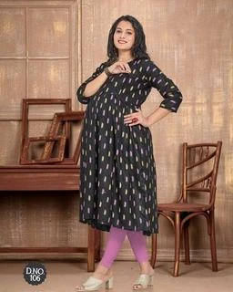 Cotton Rayon Printed Nursing Dress for Women with Zipper – Lovely Moms
