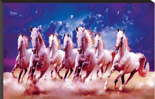  - Snd Art 7 Horse Fast Running Uv Textured 6 Mm Mdf Painting /  Latest