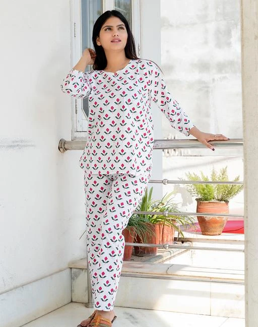 cotton night suit set