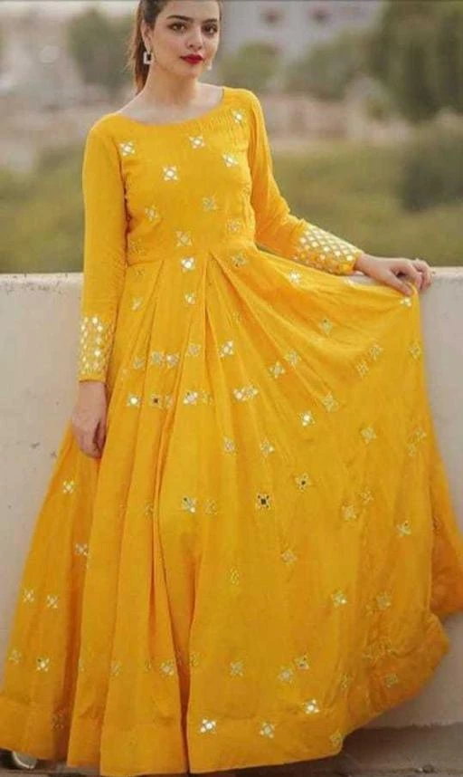 Checkout this latest Kurtis
Product Name: *Women Rayon Anarkali Solid Yellow Kurti*
Fabric: Rayon
Sleeve Length: Three-Quarter Sleeves
Pattern: Solid
Combo of: Single
Sizes:
M (Bust Size: 38 in, Size Length: 52 in) 
L, XL, XXL, XXXL, 4XL
Country of Origin: India
Easy Returns Available In Case Of Any Issue


SKU: MIRROR YELLOW GOWN
Supplier Name: VIJAY RAM TEXTILES

Code: 034-19904459-6741

Catalog Name: Women Rayon Anarkali Solid Yellow Kurti
CatalogID_4123351
M03-C03-SC1001