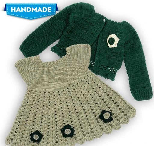 Baby frock 2024 design sweater