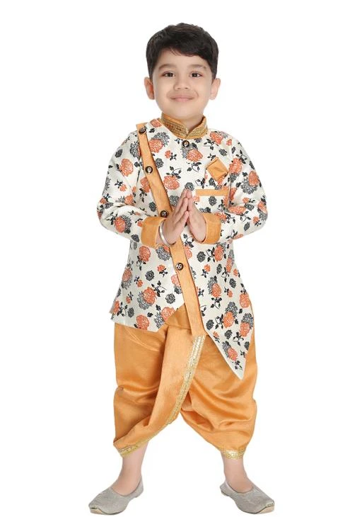Checkout this latest Sherwanis
Product Name: *Trendy Kids Boys Sherwanis*
Pattern: Self-Design
Net Quantity (N): 1
Sizes: 
2-3 Years (Top Length Size: 19 in, Bottom Waist Size: 27 in, Bottom Length Size: 20 in) 
3-4 Years (Top Length Size: 19 in, Bottom Waist Size: 28 in, Bottom Length Size: 22 in) 
4-5 Years (Top Length Size: 20 in, Bottom Waist Size: 29 in, Bottom Length Size: 24 in) 
5-6 Years (Top Length Size: 21 in, Bottom Waist Size: 30 in, Bottom Length Size: 26 in) 
6-7 Years (Top Length Size: 22 in, Bottom Waist Size: 31 in, Bottom Length Size: 28 in) 
7-8 Years (Top Length Size: 23 in, Bottom Waist Size: 32 in, Bottom Length Size: 30 in) 
Country of Origin: India
Easy Returns Available In Case Of Any Issue


SKU: BOYS_313_YELLOW
Supplier Name: NEW GEN stepping to future

Code: 713-20362694-5001

Catalog Name: Trendy Kids Boys Sherwanis
CatalogID_4242750
M10-C32-SC1172