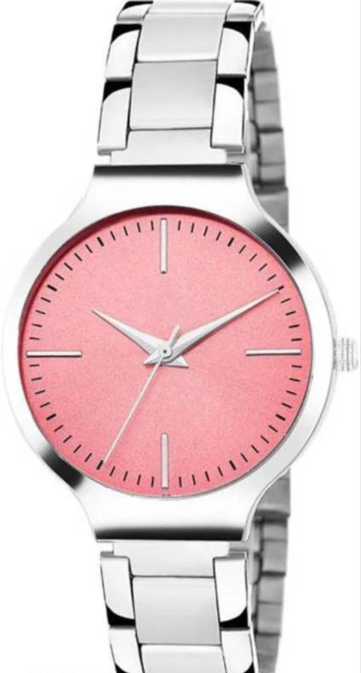 Checkout this latest Analog Watches
Product Name: *Trendy  Stainless Steel Women's Watch*
Strap Material: Stainless Steel
Clasp Type: Stainless Steel Buckle
Date Display: No
Dial Color: Pink
Dial Design: Solid
Dial Shape: Round
Dual Time: No
Gps: No
Mechanism: Quartz
Power Source: Battery Powered
Scratch Resistant: No
Shock Resistance: No
Water Resistance: No
Multipack: 1
Sizes: 
Free Size
Country of Origin: India
Easy Returns Available In Case Of Any Issue


Catalog Rating: ★4 (139)

Catalog Name: Classy Trendy Stainless Steel Women'S Watches Vol 6
CatalogID_270124
C72-SC1087
Code: 022-2041255-384