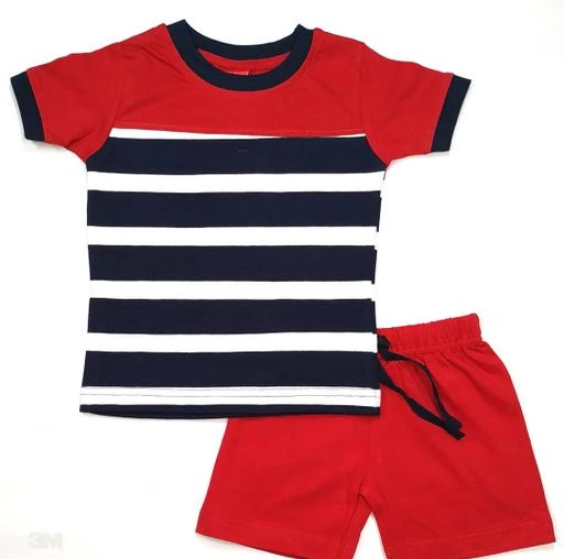 Checkout this latest Clothing Set
Product Name: *Girls   Clothing Sets Pack Of 1*
Top Fabric: Cotton
Bottom Fabric: Cotton
Sleeve Length: Short Sleeves
Top Pattern: Striped
Bottom Pattern: Solid
Net Quantity (N): Single
Add-Ons: No Add Ons
Sizes:
0-3 Months, 0-6 Months, 3-6 Months, 6-9 Months, 6-12 Months, 9-12 Months, 12-18 Months, 18-24 Months, 0-1 Years, 1-2 Years, 2-3 Years, 3-4 Years, 4-5 Years
Country of Origin: India
Easy Returns Available In Case Of Any Issue


SKU: TSHCNSRWBSTRIPE
Supplier Name: SHLOK SANGRAHA

Code: 014-20446112-5931

Catalog Name: Agile Stylish Boys Top & Bottom Sets
CatalogID_4264500
M10-C32-SC1182