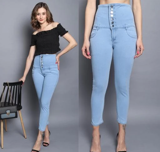 Skinny Fit High rise Jeans, Light Blue