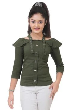  Girl Stylish Tops Tunics Blue Riya Fashion Western Style Top