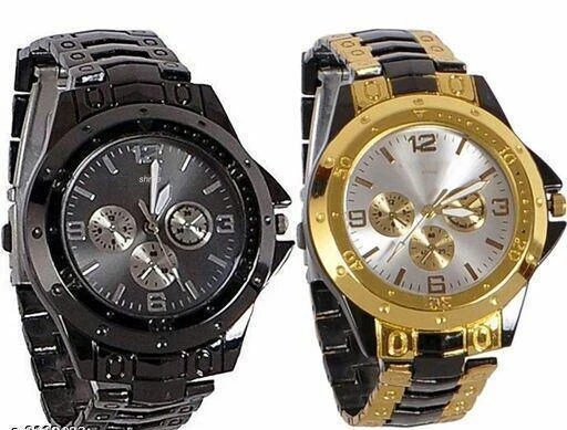 Watches
Stylish Metal Men's Watch ( Pack Of 2 )
Material: Metal
Size: Up To 30 mm To 40 mm
Type: Analog
Description: It Has 2 Pieces Of Men's Watches 

Sizes Available: 

SKU: Rosra_Blk+BlkGld
Supplier Name: Just Watches

Code: 523-2119183-537

Catalog Name: Elite Stylish Metal Men's Watches Combo Vol 1
CatalogID_280762
M06-C57-SC1232
