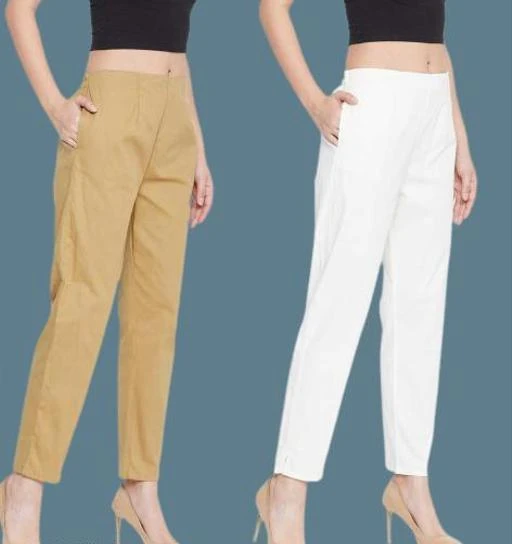 Checkout this latest Trousers & Pants
Product Name: *Women stylish Cotton Blend Pencil Trousers Combo of 2*
Fabric: Cotton Blend
Pattern: Solid
Multipack: 2
Sizes: 
26 (Waist Size: 26 in, Length Size: 37 in) 
28 (Waist Size: 28 in, Length Size: 37 in) 
30 (Waist Size: 30 in, Length Size: 37 in) 
32 (Waist Size: 32 in, Length Size: 37 in) 
34 (Waist Size: 34 in, Length Size: 37 in) 
36 (Waist Size: 36 in, Length Size: 37 in) 
38 (Waist Size: 38 in, Length Size: 37 in) 
40 (Waist Size: 40 in, Length Size: 37 in) 
44
Country of Origin: India
Easy Returns Available In Case Of Any Issue


SKU: sm_ltro2beigwht
Supplier Name: Chirag Fashions

Code: 695-21209032-4761

Catalog Name: Stylish Partywear Women Women Trousers
CatalogID_4465367
M04-C08-SC1034