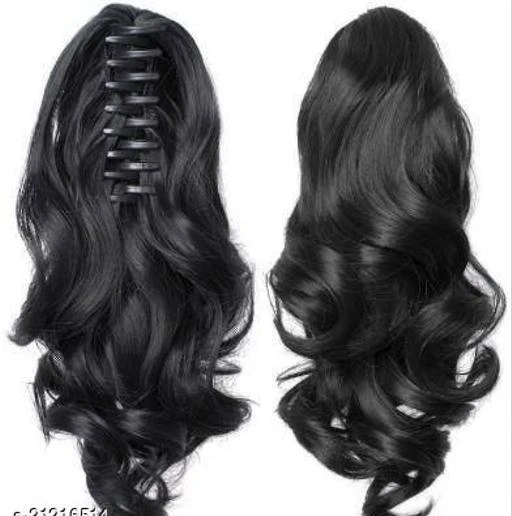 Checkout this latest Hair Extensions & Wigs
Product Name: *Attractive Women's  Multipack Black  Wavy Hair Extension*
Hair Type: Synthetic Hair
Hair Style: Wavy Hairs
Net Quantity (N): 1
Country of Origin: India
Easy Returns Available In Case Of Any Issue


SKU: BLACK SILKY PONY TAIL CLUTCHON
Supplier Name: herba medi hub

Code: 643-21216514-8001

Catalog Name: CAMOLA DEVA Sensational Natural Look Hair Extensions
CatalogID_4467064
M05-C13-SC1088