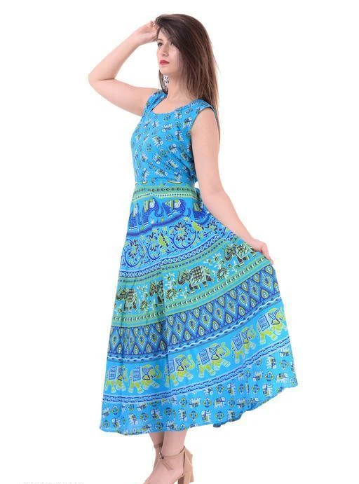 Checkout this latest Dresses
Product Name: *Printed Blue Calf-Length Cotton Dress*
Fabric: Cotton 
Sleeves: Sleeves Are Not Included 
Size: Up to  XL - 42 in ( Free Size )
Length: Up To 48 in
Type: Stitched
Description: It Has 1 Piece Of Women's Gown
Work : Printed
Country of Origin: India
Easy Returns Available In Case Of Any Issue


Catalog Rating: ★4 (19)

Catalog Name: Navya Attractive Casual Cotton Women's Gown Vol 3
CatalogID_281771
C79-SC1289
Code: 203-2126092-027