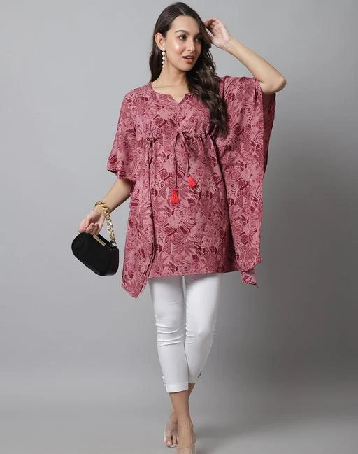 Fcity In Womens Crepe Printed Kimono Sleeves Kaftan Tops Wtbkft Classy