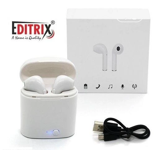 Checkout this latest Bluetooth Headphones & Earphones
Product Name: *Editrix I7S Twin Bluetooth Airpods*
Product Name: Editrix I7S Twin Bluetooth Airpods
Product Type: Airpods
Type: TWS
Compatibility: All Smartphones
Net Quantity (N): 1
Color: White
Mic: Yes
Battery Charge Time: 6 Hours
Control Button: Yes
Sizes: 
Free Size
Country of Origin: India
Easy Returns Available In Case Of Any Issue


SKU: 87634109
Supplier Name: JINDAL CREATIONS

Code: 703-21276716-9941

Catalog Name: Editrix Bluetooth Headphones & Earphones
CatalogID_4483072
M11-C36-SC1374
