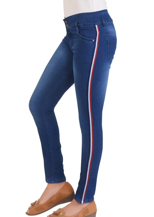 Girls Navy Blue Denim Jeans & Jeggings Pack Of 1