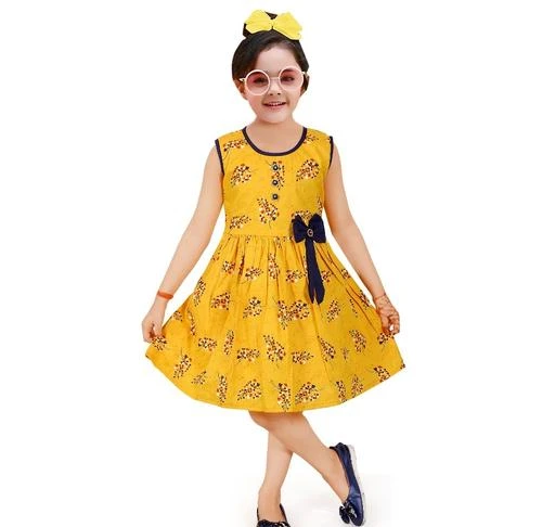  Baby Cotton Frock Dress Pack Of 1 / Pretty Trendy Frocks Dresses