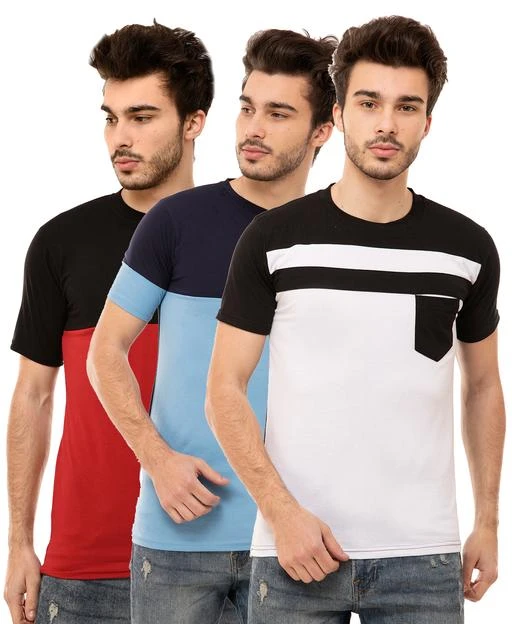 Checkout this latest Tshirts
Product Name: *Trendy Men's Cotton Blend Tshirts ( Pack Of 3)*
Fabric: Cotton Blend
Sleeve Length: Short Sleeves
Pattern: Colorblocked
Multipack: 3
Sizes:
S, M, L, XL
Country of Origin: India
Easy Returns Available In Case Of Any Issue


SKU: AFF-001-002-0015
Supplier Name: Aff Men's

Code: 675-2151993-5901

Catalog Name: Pack of 3 Stylish Trendy Men's Cotton Blend Tshirts Combo Vol 12
CatalogID_285522
M06-C14-SC1205