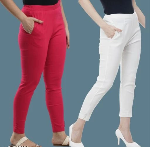 Buy White Trousers  Pants for Women by FABRIC FITOOR Online  Ajiocom