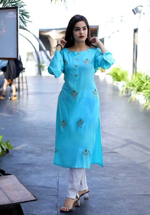 Checkout this latest Kurtis
Product Name: *Rajasthani fashion TRADITIONAL RAYON EMBROIDERED KURTI Maha Price Drop Sale*
Fabric: Rayon
Sleeve Length: Three-Quarter Sleeves
Pattern: Embroidered
Combo of: Single
Sizes:
M (Bust Size: 38 in, Size Length: 48 in) 
L (Bust Size: 40 in, Size Length: 48 in) 
XL (Bust Size: 42 in, Size Length: 48 in) 
XXL (Bust Size: 44 in, Size Length: 48 in) 
Country of Origin: India
Easy Returns Available In Case Of Any Issue


Catalog Name: Alisha Sensational Kurtis
CatalogID_4561981
Code: 000-21574173

.
