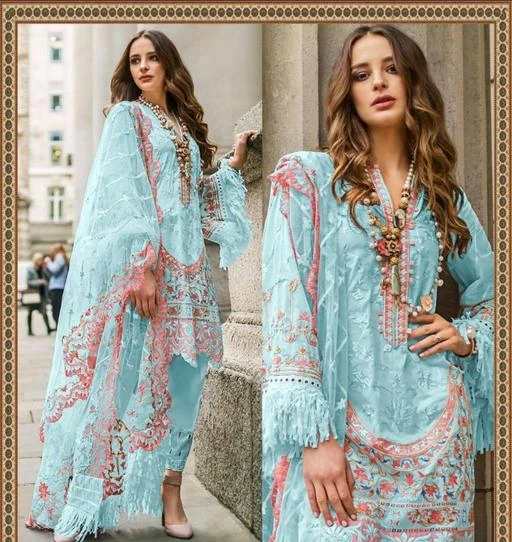 Checkout this latest Semi-Stitched Suits
Product Name: *Banita Voguish Semi-Stitched Suits*
Top Fabric: Net
Lining Fabric: Shantoon
Bottom Fabric: Shantoon
Dupatta Fabric: Net
Pattern: Embroidered
Net Quantity (N): Single
Sizes: 
Semi Stitched (Top Bust Size: Up To 42 in, Top Length Size: 46 in, Bottom Length Size: 2.2 in, Dupatta Length Size: 2.1 in) 
Un Stitched (Top Bust Size: Up To 42 m, Top Length Size: 46 m, Bottom Length Size: 2.2 m, Dupatta Length Size: 2.1 m) 
Free Size (Top Bust Size: Up To 42 m, Top Length Size: 46 m, Bottom Length Size: 2.2 m, Dupatta Length Size: 2.1 m) 
Country of Origin: India
Easy Returns Available In Case Of Any Issue


SKU: 10018-Sky Blue
Supplier Name: MRUTYU CREATION

Code: 6431-21583181-9992

Catalog Name: Aishani Pretty Semi-Stitched Suits
CatalogID_4563913
M03-C05-SC1522
.