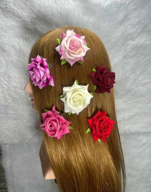 Floral bridal hair pins, Florelle - Creamy blossom hair pin set of 2 -  Style #925 | Twigs & Honey ®, LLC