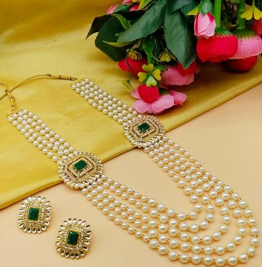 OH STONE Grand Moti Rani haar Necklace Set For Women