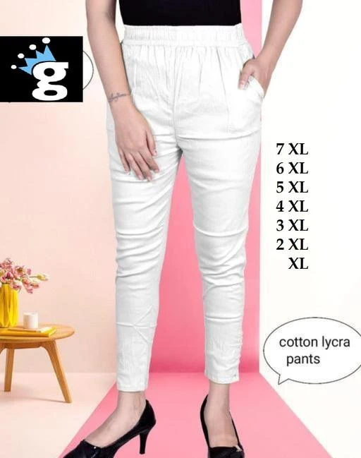 Stylish Cotton Stretchable Pants for Girls  women  cotton Blended Fabric  Stretchable Casual Wear Cigarette Pant