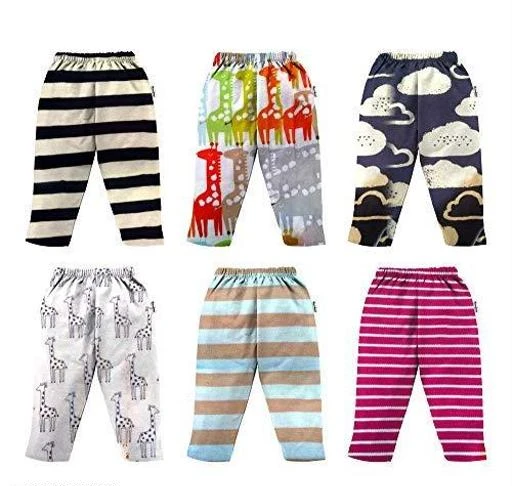 SMILEY APPU Lower Bottom Pajamas for Kids Boys and Girls Combo Pack, Baby  Track Pants/oggers Loose Fit (Multicolor) - Set of 6