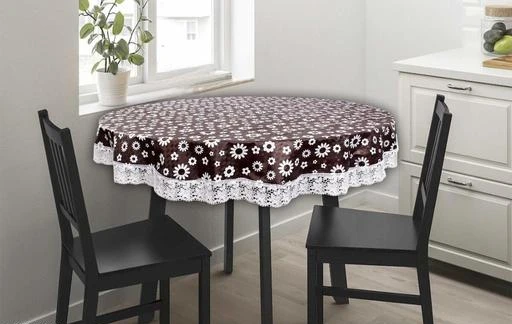 Pvc Printed 6 Seater Round Dining Table, Round Dining Table Cover 6 Seater