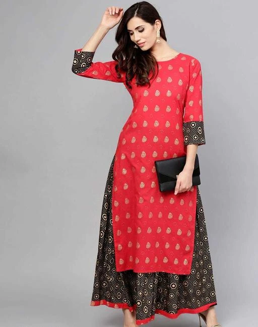Buy Shri Krishna Fabric Women's Rayon Designer Attached Skirt Kurtis Online  at Best Prices in India - JioMart.