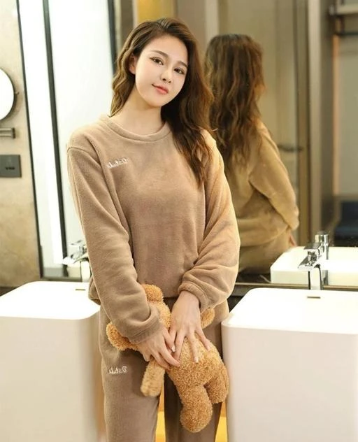  Winter Night Suits For Women Woolen Fur Winter Night