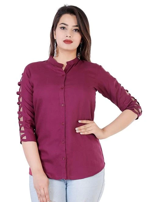 Checkout this latest Shirts
Product Name: *Classy Elegant Women Shirts*
Fabric: Rayon
Sleeve Length: Three-Quarter Sleeves
Pattern: Embellished
Net Quantity (N): 1
Sizes:
S (Bust Size: 36 in, Length Size: 26 in) 
M, L, XL, XXL
THIS IS THE WESTREN SHIRT FOR WOMENS & GIRLS, RAYON WESTREN SHIRT.
Country of Origin: India
Easy Returns Available In Case Of Any Issue


SKU: RT-1-WINE
Supplier Name: Dhingra Garments

Code: 882-21971194-9921

Catalog Name: Comfy Ravishing Women Shirts
CatalogID_4668493
M04-C07-SC1022