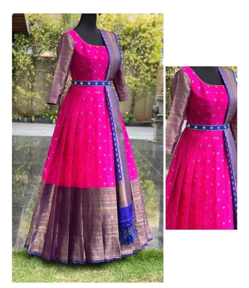 Checkout this latest Gowns
Product Name: *Trendy Graceful Women Gowns*
Fabric: Taffeta Silk
Sleeve Length: Long Sleeves
Pattern: Zari Woven
Net Quantity (N): 2
Sizes:
XS, S (Bust Size: 36 in, Length Size: 56 in, Waist Size: 32 in, Hip Size: 40 in, Shoulder Size: 13 in) 
M, L, XL, XXL, XXXL
It has one pice Floor touch Gown and Duppata 
Country of Origin: India
Easy Returns Available In Case Of Any Issue


SKU: FIVE-V100
Supplier Name: SHLOKAM

Code: 6721-22054621-9972

Catalog Name: Trendy Graceful Women Gowns
CatalogID_4697239
M04-C07-SC1289