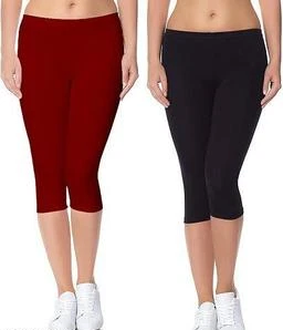  Trendy Cotton Lycra Capri For Women And Pack Of 2 / Camila Trendy