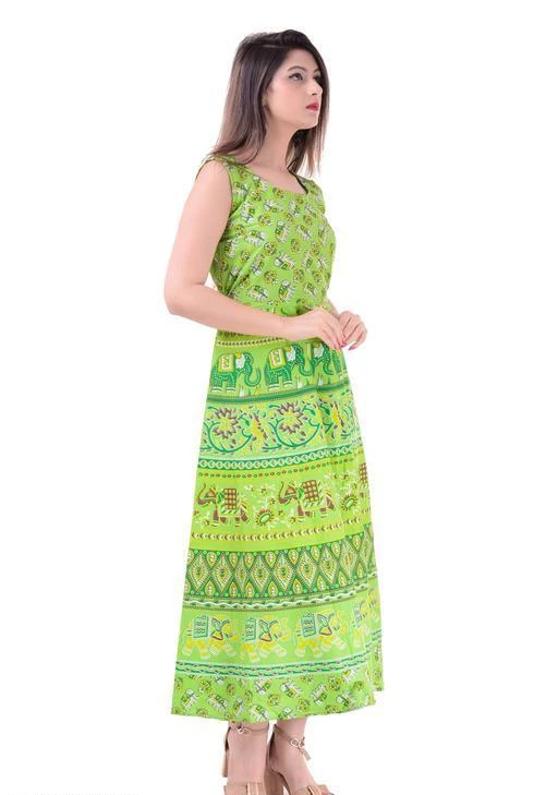 Checkout this latest Dresses
Product Name: *Women's Printed Green Cotton Dress*
Sizes:
Free Size
Country of Origin: India
Easy Returns Available In Case Of Any Issue


Catalog Rating: ★4.1 (46)

Catalog Name: Navya Attractive Cotton Women's Gowns Vol 5
CatalogID_293878
C79-SC1289
Code: 392-2211330-396