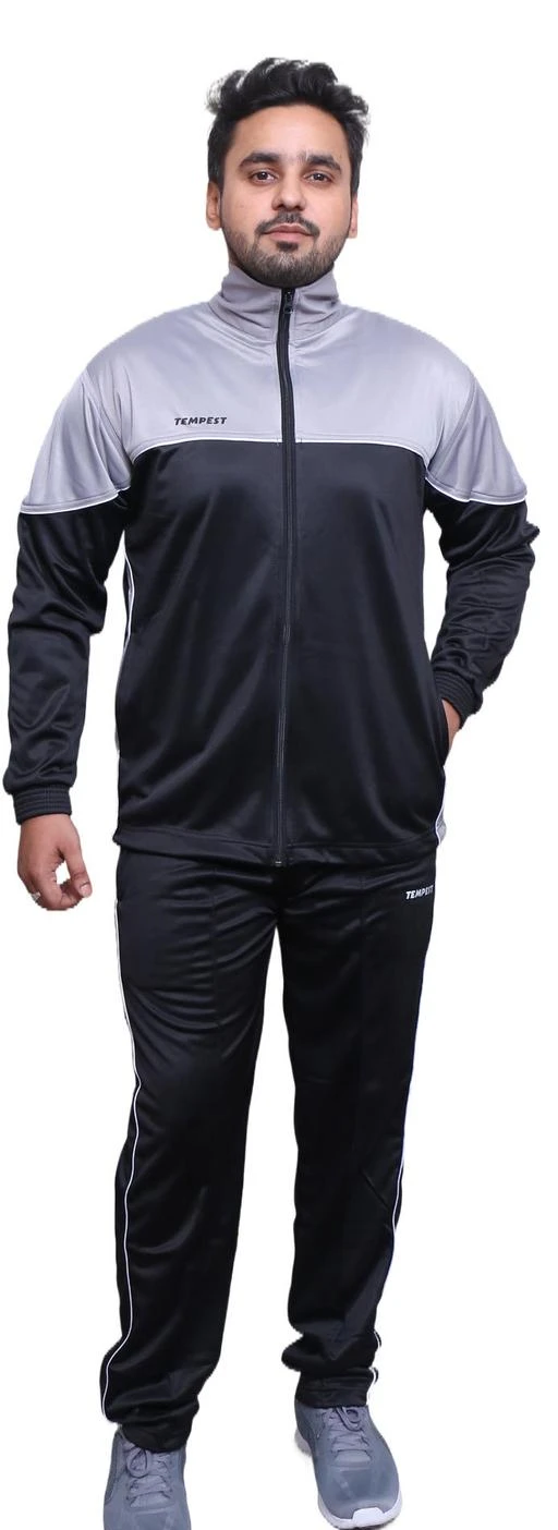 Checkout this latest Tracksuits
Product Name: *Elegant Unique Men Tracksuits*
Fabric: Polyester
Sleeve Length: Long Sleeves
Pattern: Solid
Net Quantity (N): 1
	 TEMPEST Men's Full Sleeve Zipper Sports Gym Tracksuit
Sizes: 
S (Bust Size: 40 in, Top Length Size: 26 in, Bottom Waist Size: 30 in, Bottom Length Size: 36 in) 
M (Bust Size: 42 in, Top Length Size: 27 in, Bottom Waist Size: 32 in, Bottom Length Size: 38 in) 
L (Bust Size: 44 in, Top Length Size: 28 in, Bottom Waist Size: 34 in, Bottom Length Size: 40 in) 
XL (Bust Size: 46 in, Top Length Size: 29 in, Bottom Waist Size: 36 in, Bottom Length Size: 42 in) 
XXL (Bust Size: 48 in, Top Length Size: 30 in, Bottom Waist Size: 38 in, Bottom Length Size: 44 in) 
Country of Origin: India
Easy Returns Available In Case Of Any Issue


SKU: MTSPolysterGrey
Supplier Name: TEMPEST Store

Code: 908-22132106-9981

Catalog Name: Gorgeous Modern Men Tracksuits
CatalogID_4721974
M06-C15-SC1402