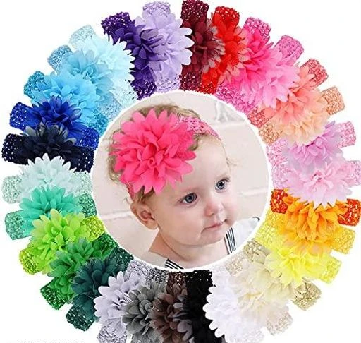 Artificial Flower Baby Hair Accessories Headbands Chiffon Elastic Hairband  for Fancy Baby Girls  China Headband and Hairpin price  MadeinChinacom