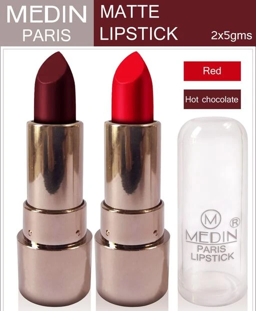 Checkout this latest Lipsticks
Product Name: *Medin Paris Matte Me Lipstick (Pack of 2)*
Product Name: Medin Paris Matte Me Lipstick (Pack of 2)
Brand Name: Medin Paris
Finish: Matte
Color: Combo Of Different Color
Type: Stick
Net Quantity (N): 2
Country of Origin: India
Easy Returns Available In Case Of Any Issue


SKU: Medin copper matte lipstick set of (2) 18 113 red hot chocolate
Supplier Name: Femina Beuty

Code: 802-2225896-095

Catalog Name: matte lipstick Medin Paris Matte Me Lipstick Combo Vol 17
CatalogID_295960
M07-C20-SC2005