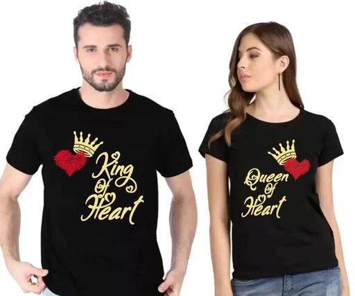 Matching Couple Shirts Half Heart Womam Man Couple Tshirts Printed