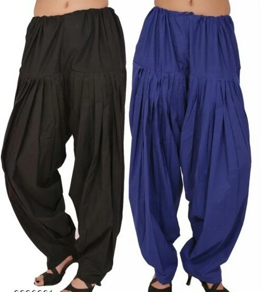 Buy Ethnic Bottomwear - Patiala Pants Elegant Cotton Solid Women's ...