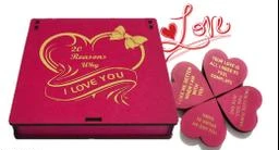 Nyaro Artificial Pink Rose Flower with Love Stand Gift Box and Beautiful  Carry Bag
