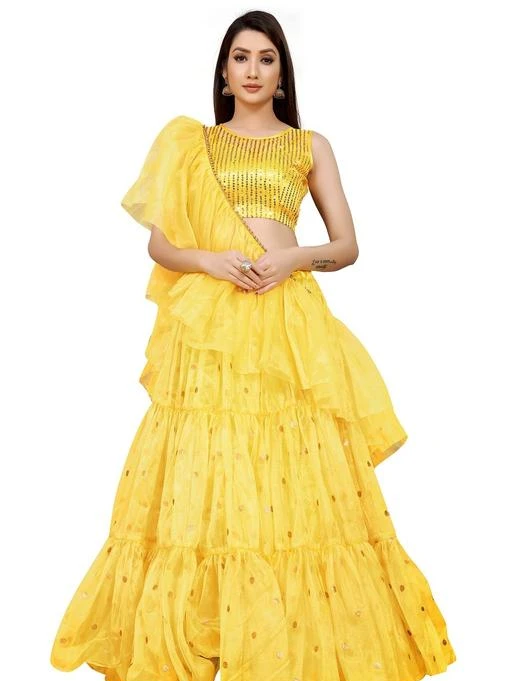 Checkout this latest Lehenga
Product Name: *Women's Soft Net Yellow Embroidery Semi Stitched Lehenga Choli*
Topwear Fabric: Satin
Bottomwear Fabric: Net
Dupatta Fabric: Net
Set type: Choli And Dupatta
Dupatta Print or Pattern Type: Ruffle
Sizes: 
Semi Stitched (Lehenga Waist Size: 42 m, Lehenga Length Size: 44 m, Duppatta Length Size: 2.2 m) 
Lehenga Fabric: Net
Choli Fabric:  Net and silk 
Length: 42 inch 
Fair of Lehenga: 4 MTR
Work: Sequence Embroidery
Blouse Length: 0.80 MTR 
Blouse Inner: Satin
Duptta Fabric: Net
Dupatta work: Moti Lace
Duptta cut: 2.20 MTR
Country of Origin: India
Easy Returns Available In Case Of Any Issue


SKU: BF-LC-24-Yellow
Supplier Name: Bd_Fashion

Code: 088-22481899-9991

Catalog Name: Adrika Attractive Women Lehenga
CatalogID_4810860
M03-C60-SC1005