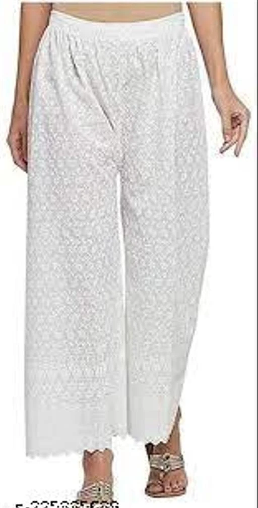  Rudrah Women Embroidered Bottom Pants Chicken Palazzo Pant Ankle